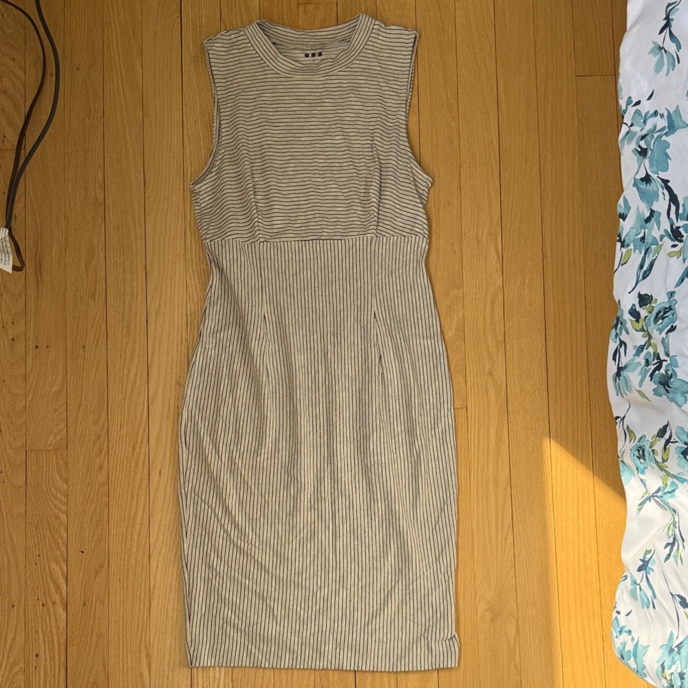 Striped Mockneck Dress